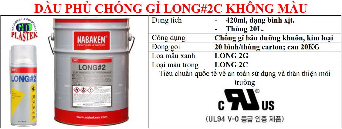 Dầu chống gỉ sản phẩm cơ khí dài ngày LONG#2 gdplastek.com